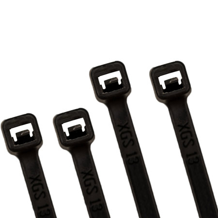SAFE HANDLER Bar Lock Tie Cable Ties, UV Resistant, 14”, Black (50-Pack) BLSH-BT14.5BK-50K